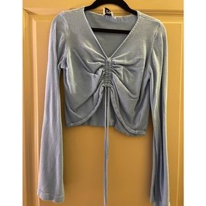 Blue long sleeve top